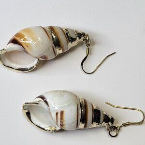 Shell Spiral Earrings Conch Sea Shell Earrings